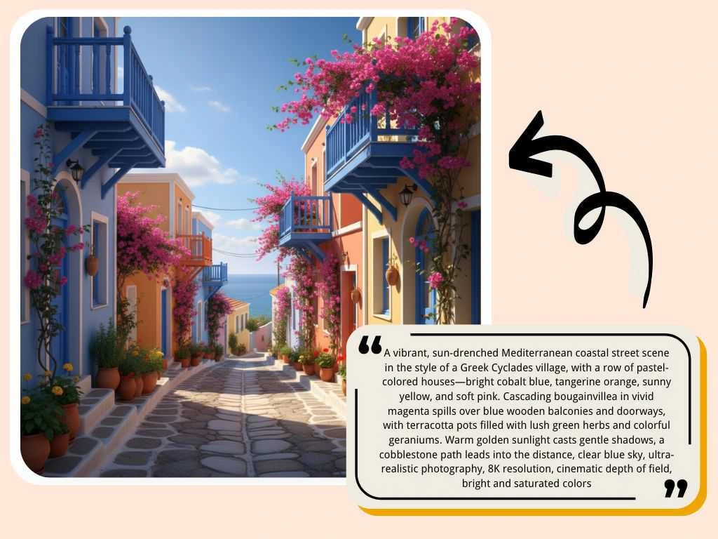 AI text to image generator — fashion editorial example